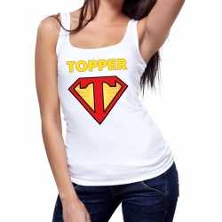 Toppers super topper logo tanktop / mouwloos shirt wit dames
