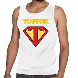 Toppers super topper logo tanktop / mouwloos shirt wit heren