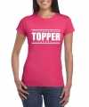 Topper t-shirt fuscia roze dames