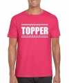Topper t-shirt fuscia roze heren