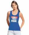Toppers blauw helemaal uit mijn dak mouwloos shirt dames