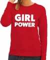 Toppers girl power tekst sweater rood dames
