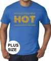 Toppers grote maten hot t-shirt blauw gouden letters