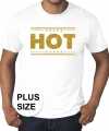 Toppers grote maten hot t-shirt wit gouden letters