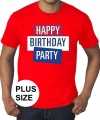 Toppers grote maten rood toppers happy birthday party t-shirt officieel
