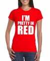 Toppers i m pretty in red t-shirt rood dames