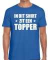 Toppers in dit-shirt zit een topper t-shirt blauw heren