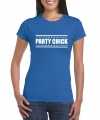 Toppers party chick t-shirt blauw dames