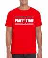 Toppers party time t-shirt rood heren