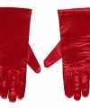 Toppers rode gala handschoenen kort van satijn 20 cm