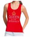 Toppers rood toppers queen of the afterparty glitter tanktop dames