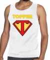 Toppers super topper logo tanktop mouwloos shirt wit heren