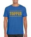 Toppers topper t-shirt blauw gouden glitters heren