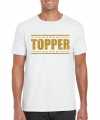 Toppers topper t-shirt wit gouden glitters heren