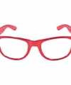Toppers verkleed bril metallic rood
