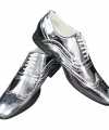Toppers zilveren glimmende royal disco brogues disco schoenen heren