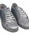 Toppers zilveren glitter disco sneakers schoenen dames