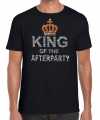 Toppers zwart toppers king of the afterparty glitter t-shirt heren